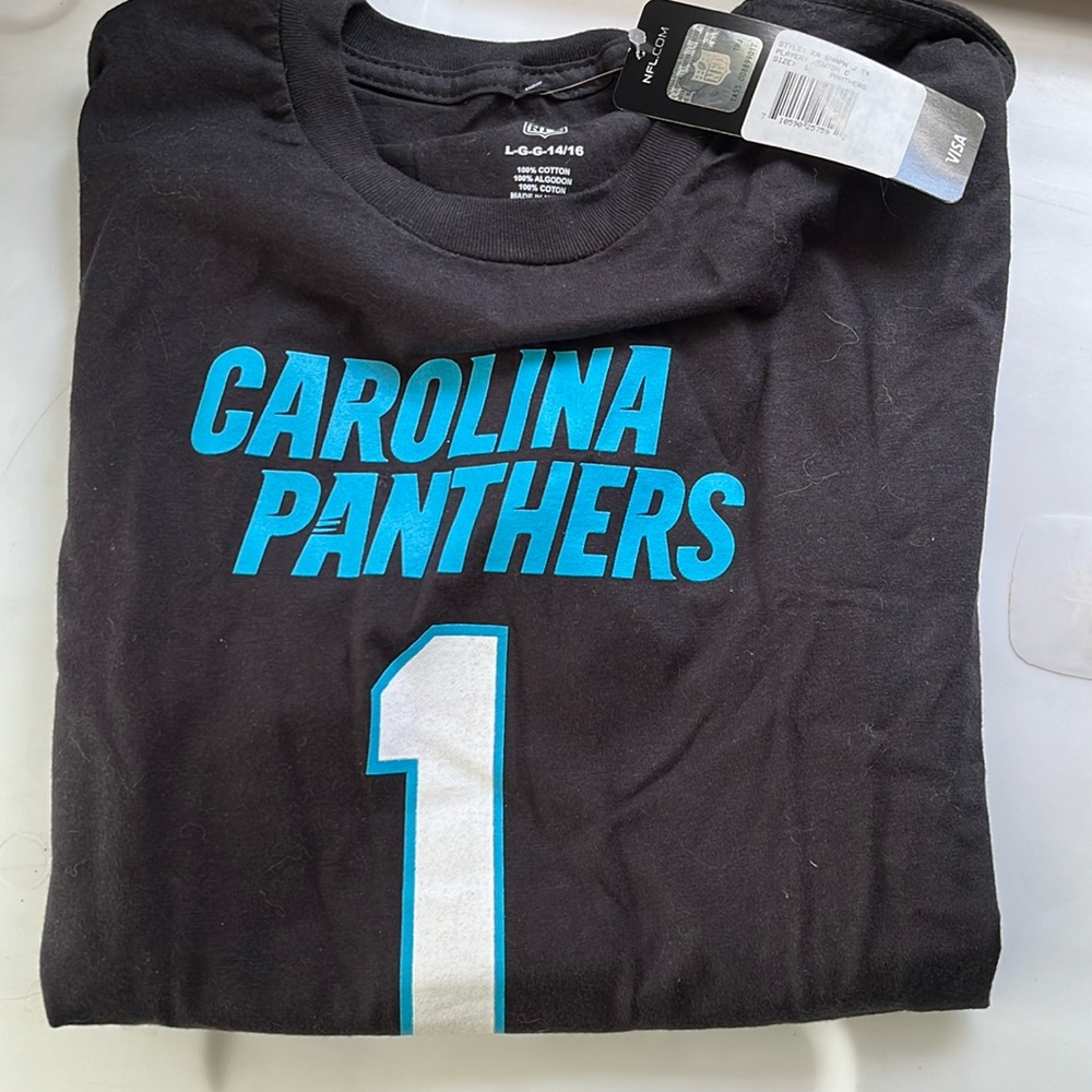 NFL panthers newton #1 T-shirt